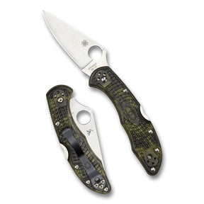 Spyderco - Delica 4 Lightweight Flat Ground Knife - Blue