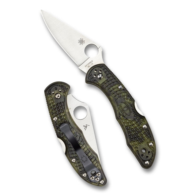 Spyderco - Delica 4 Lightweight Flat Ground Knife - Blue