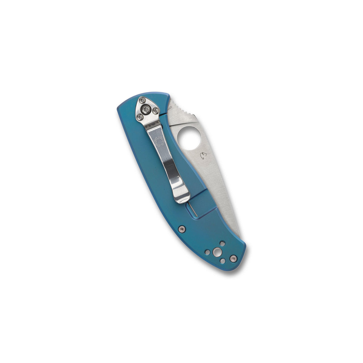 Spyderco - Tenacious R.I.L. Blue Titanium Folding Knife