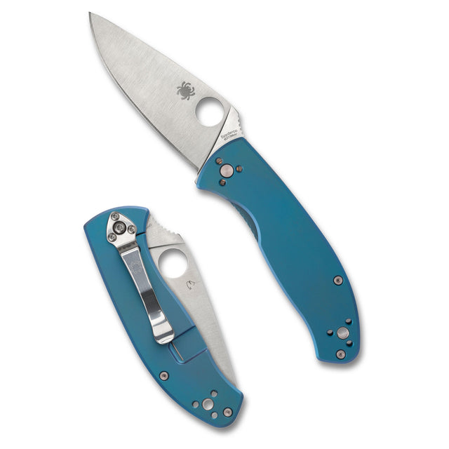 Spyderco - Tenacious R.I.L. Blue Titanium Folding Knife