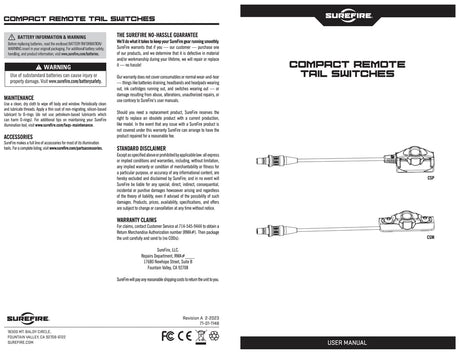 SureFire - CSM-07 / CSM-09 WeaponLight Switch