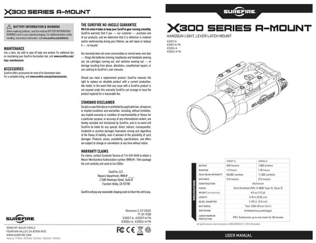 SureFire - X300U-A Ultra-High-Output LED Handgun Weapon Light