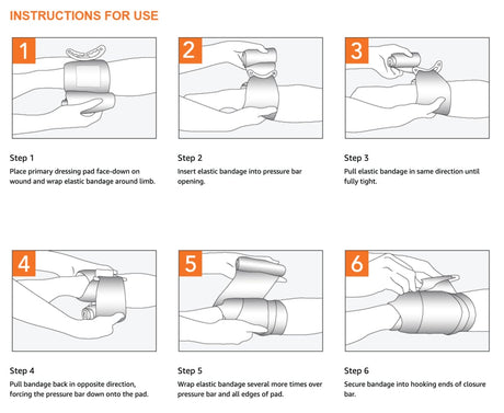 Swiss Safe - 6 Inch Israeli Bandage Trauma Kit - Sterile Elastic Compression Bandage