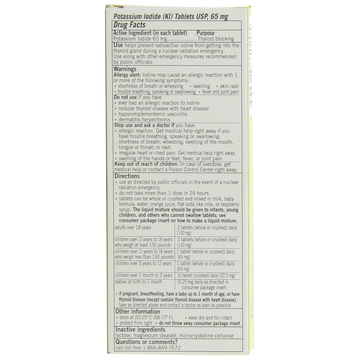MIRA Safety - Thyrosafe Potassium Iodide Tablets 65mg — view 5