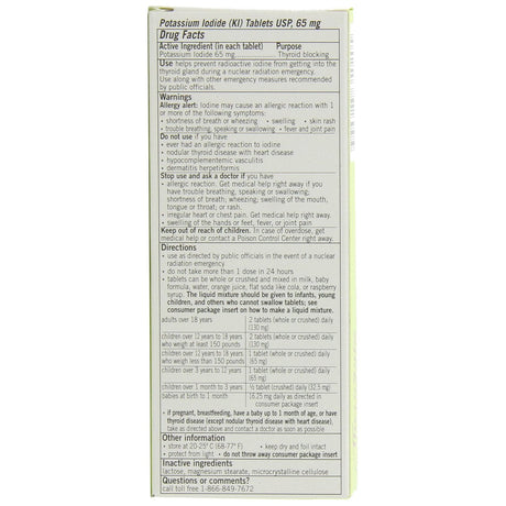 MIRA Safety - Thyrosafe Potassium Iodide Tablets 65mg — view 5