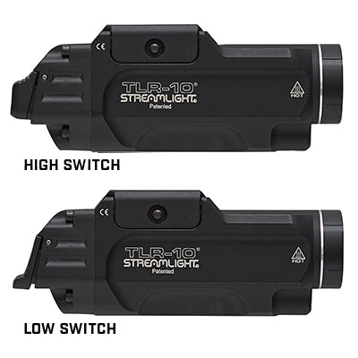 Streamlight - TLR-10® FLEX, 1,000 Lumen Tactical Weapon Light with Red Laser and Rear Switch Options