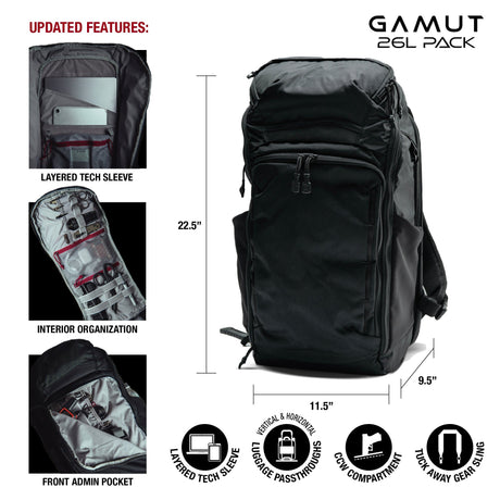 Vertx - Gamut 26L Backpack - Black — view 2