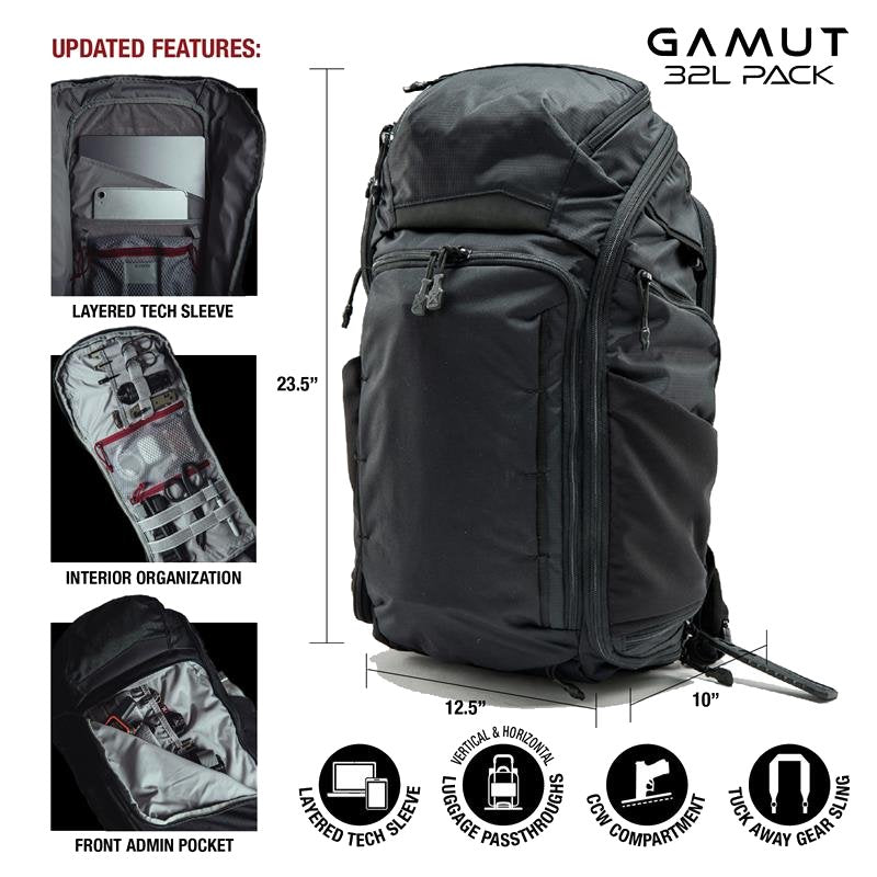 Vertx - Gamut 32L Backpack - Black — view 8