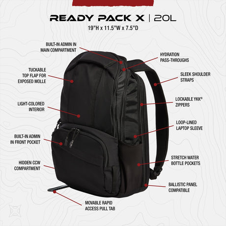 Vertx - Ready Pack X Backpack - Black — view 2