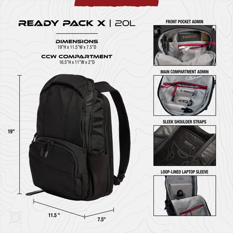 Vertx - Ready Pack X Backpack - Black — view 3