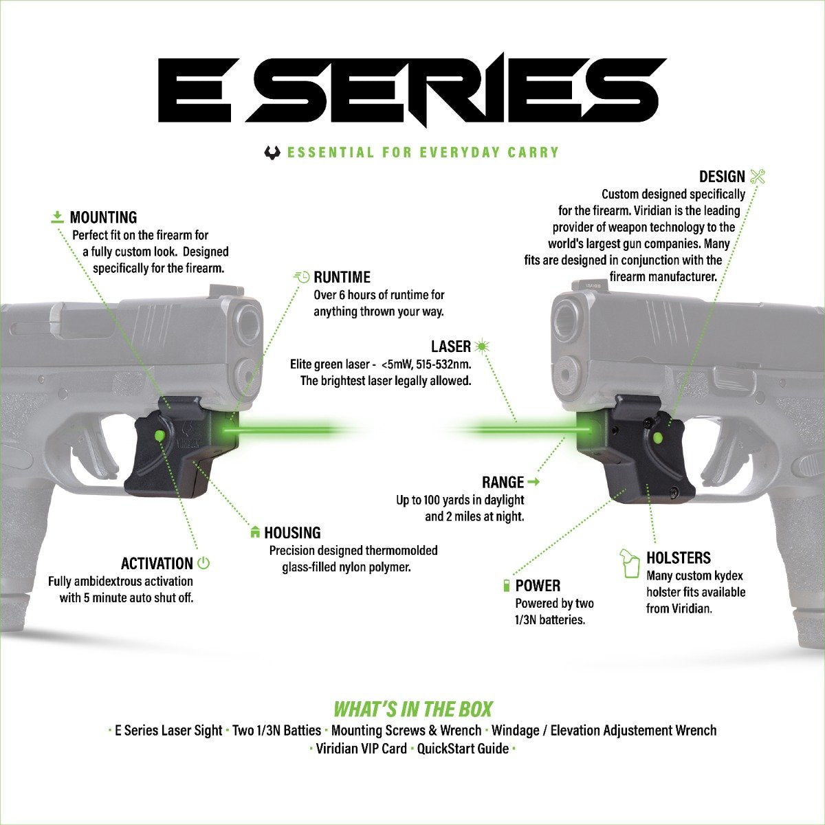 Viridian - E Series Green Laser Sight for Ruger 5.7