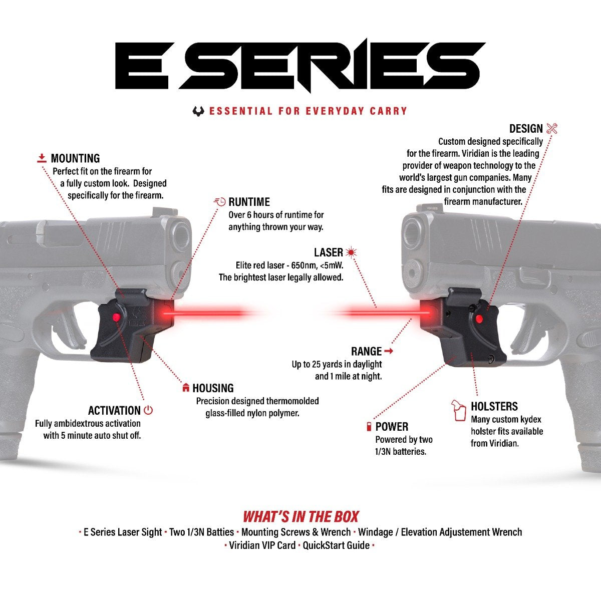 Viridian - E Series Red Laser Sight for Taurus TX22 Compact