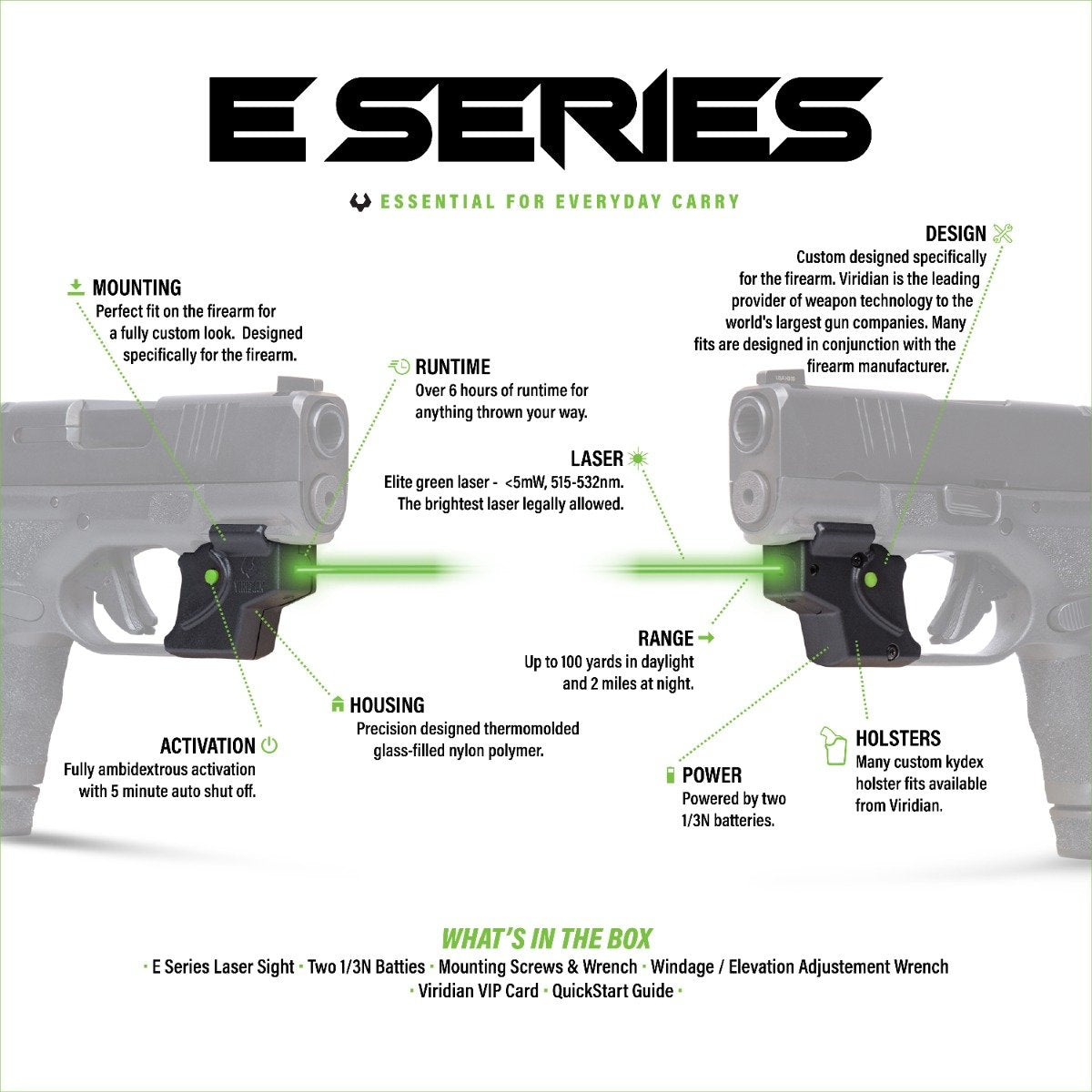 Viridian - E Series Green Laser for S&W Bodyguard 2.0