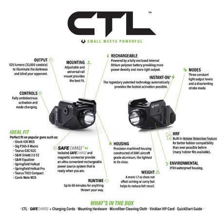 Viridian - CTL Custom Tactical Light for Kimber Micro CDS9 — view 8