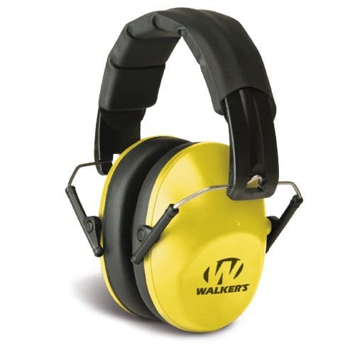 Walkers - Low Profile Folding Ear Muffs - Yellow