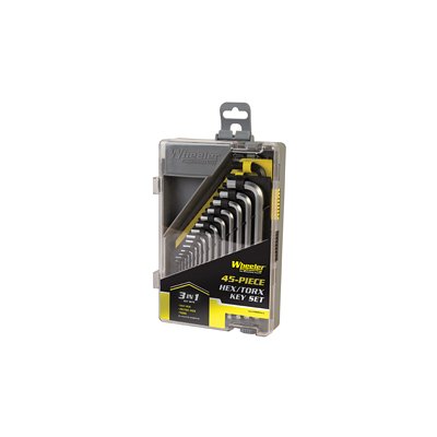 Wheeler - 45 Piece SAE/Metric Hex and Torx Key Set